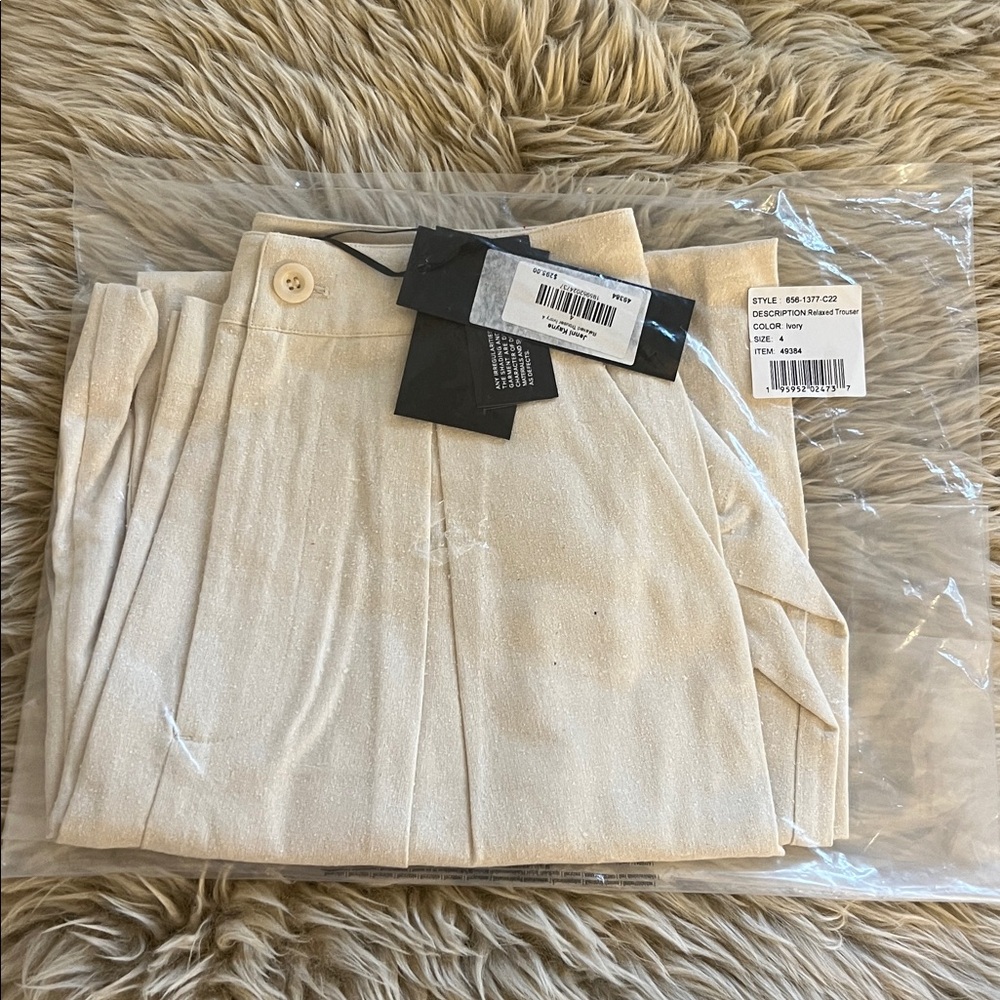 NWT! Jenni Kayne Relaxed Trouser in Ivory - 4 - Picture 5 of 5